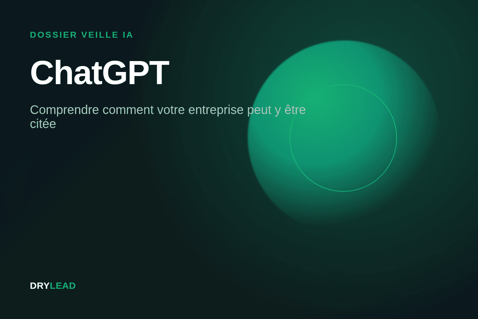 Illustration du dossier veille ChatGPT, identité visuelle OpenAI (vert émeraude)