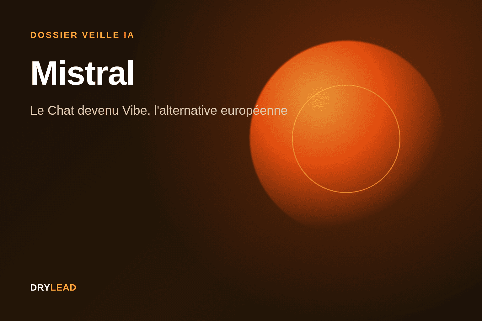 Illustration du dossier veille Mistral AI, identité visuelle Mistral (ambre)